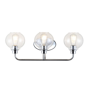 Sandrine Iron/Seeded Glass Cottage Rustic LED Vanity Light